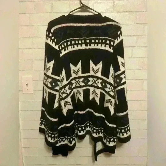 WOMENS ELEMENT RANDALL SWEATER XL black white cardigan - Picture 2 of 3